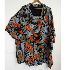 KS Island Hawaiian Shirt Button Up Colorful Tropical Vacation Cruise 7XL Big